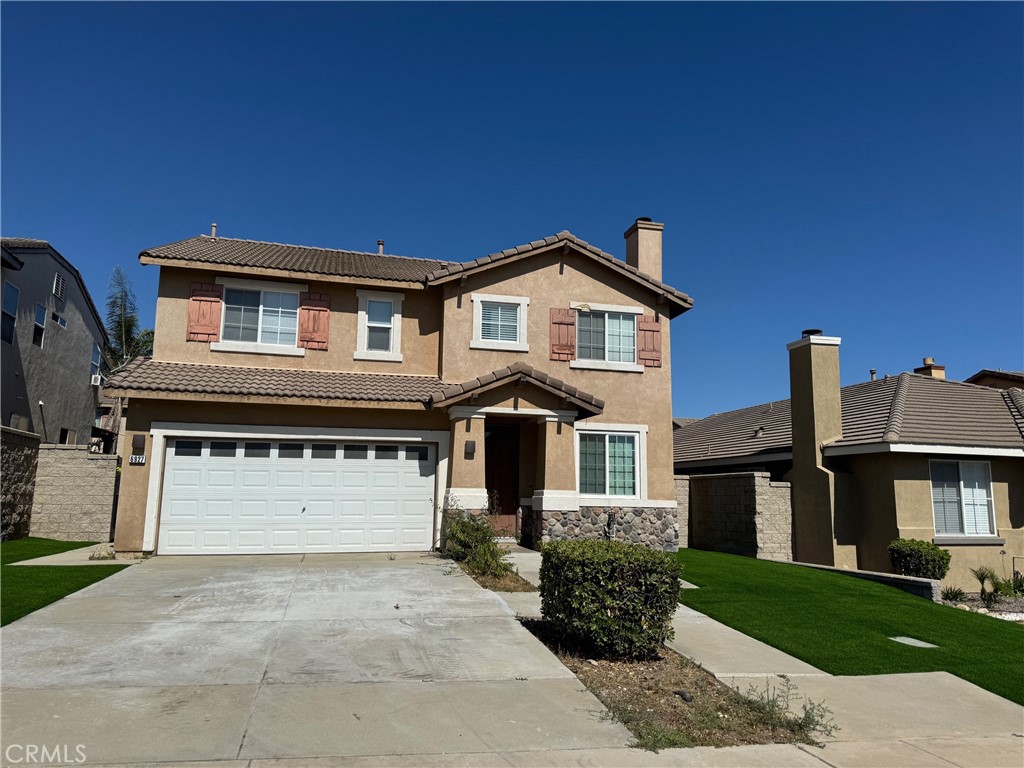 Below market rent!! Looking for a quick move in, qualified tenant. Beautiful 4 bed 2.5 bath move in ready single house in California Landing of North Fontana for lease. New kitchen, new appliances, new cabinets and quartz countertops. New vinyl flooring in most area of the house. Fireplace in living room. Upstairs, huge master suite that with dual sinks, bathtub, shower and walk-in closet; three additional roomy bedrooms shared one full bathroom; open loft plus an individual laundry room. Newly installed Artificial Turf in front yard. Easy freeway access; Close to shopping, school and parks. Renter's insurance required at the time of move in. No Pets No Smoking.