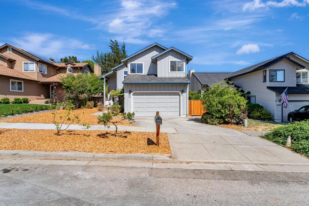 Just minutes from New Brighton State Beach and Capitola Village, this spacious 2,400 sq ft, 3-bedroom, 2.5-bath home offers the perfect mix of coastal charm and everyday convenience. Prefer the redwoods? Nisene Marks State Park is just up the road. Tucked into a peaceful neighborhood suited for all lifestyles, it's close to schools, parks, shopping, dining, and has easy freeway access. Inside, the open layout is bright and welcoming, featuring a stylish kitchen that flows into a comfortable living area with soaring ceilings and natural light throughout. Step out back to a brand-new deck, perfect for outdoor dinners, weekend lounging, or relaxing in your own private space. Whether you're going to the beach, grabbing coffee in Capitola, exploring nearby trails, or enjoying a quiet night at home, this property checks all the boxes for space, style, and location.