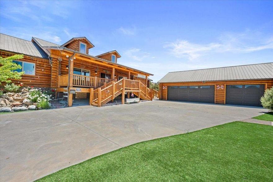Discover the exceptional craftsmanship of this stunning log home, where quality construction meets mountain living at its finest. This distinctive 3,032 square foot residence showcases the timeless appeal of authentic log construction, featuring 3 bedrooms and 2.5 bathrooms thoughtfully designed for both comfort and functionality. The superior build quality is evident throughout, with carefully selected materials and meticulous attention to detail that exemplifies the artistry of traditional log home construction. The primary bedroom offers a peaceful retreat, while two additional bedrooms provide versatility for family, guests, or home office space. Step outside to discover the remarkable outdoor living opportunities this property provides. The expansive lot size creates endless possibilities for recreation, gardening, or simply enjoying the mountain atmosphere. Whether you envision entertaining guests on the decks, enjoying garden spaces, or establishing outdoor recreation areas, this generous lot accommodates your vision. The property's elevated position delivers breathtaking views that capture the essence of Big Bear's natural beauty. From seasonal changes to daily light variations, these vistas provide a constantly evolving backdrop for mountain living. Location advantages abound with proximity to Bear Mountain Ski Resort and Snow Summit, offering winter recreation just minutes away. The nearby boat launch area provides easy access to water activities, while the charming Village Drive shopping and dining district ensures convenient access to local amenities. This log home represents more than just a residence; it embodies a lifestyle where quality construction, natural beauty, and recreational opportunities converge. The combination of solid craftsmanship, scenic views, and prime location creates an exceptional opportunity for those seeking authentic mountain living.