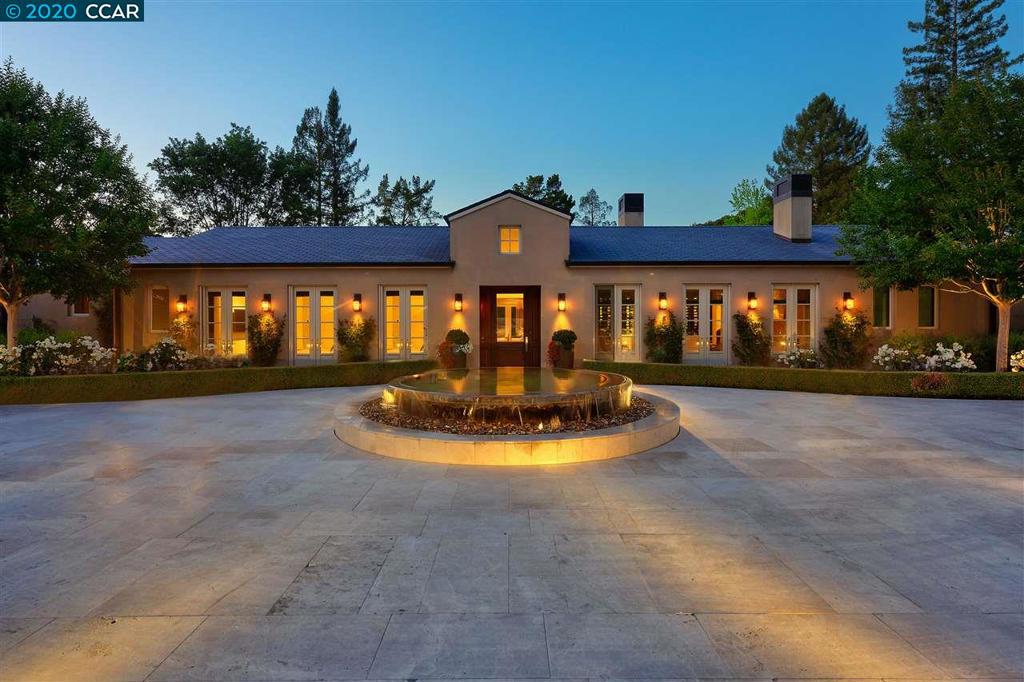Retreat to Casa Serena, Orinda, private sanctuary & gated vineyard estate on 1.69 level acres. LEED platinum certified. Unsurpassed craftsmanship. Acute attn to every detail. 5800+/- sf on single level. 5 bds. 5.5 bths. Stunning formals, 1000-bottle wine cabinet, high-tech media rm, executive office, great rm w/chef-worthy gourmet kitchen, home gym, flexible sp for guest/in-law quarters. Mtr bdrm w/dual sided frpl, prvt patio & copper spa. Soaring exposed basswood beam ceilings, distressed French oak flrs, smooth textured walls, walnut cabinetry, automated skylts. Crestron lghtng & snd systm. Solar panels. Wall of window & multiple French drs open to resort-inspired bkyd w/white travertine tile from Peru, loggia, ktchn, firept, pool, spa, cabana, millstone fountain. Katherine Spitz-designed gardens, koi pond, wtrfall, olive trees from Spain. 2-car garage + permitted plans for 2-car, 2-level carriage house. 20 miles to dwntwn SF. Close to Orinda Village, BART, frwys, top-rated schools.