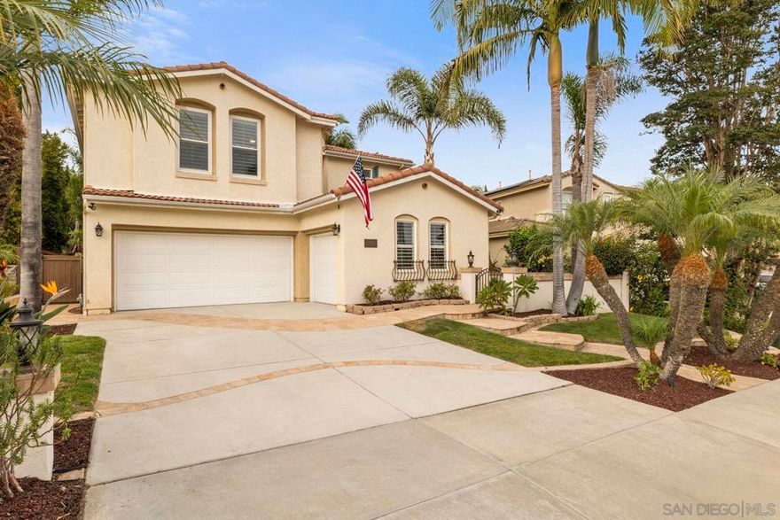 Nature at your doorstep, storage for days, space that actually works, and a pool sized yard built for weekends. 9' ceilings throughout with a two story entry that is anchored by a gorgeous rebuilt staircase with new trim and stained maple treads in the heart of your new home. Light filters through plantation shutters, flooding the entire home in natural light. Very large family sized kitchen with bar seating, walk-in pantry, and built-in desk that opens to the breakfast nook and family room with fireplace - Recent interior paint with updated hardware and lighting keeps everything crisp and move-in ready.  Upstairs, storage and serenity win the day: the primary closet is 10x10, and three of the four secondary bedrooms have walk-ins. There are 5 bedrooms total, including one ensuite, plus a downstairs office that can easily convert to a 6th bedroom. Out back, a pool-sized yard offers privacy under mature trees, a stamped & stained concrete patio, and lush grassy space—the quiet of a cul-de-sac and the ease of outdoor living literally at your door with Calavera Lake Trail system only a block away. The kids will walk a few neighborhood blocks to Calavera Hill Schools (elementary through 8th) without encountering any major roads or intersections along the way. Add in the friendly neighbors and the lower HOA dues and Mello Roos vs. nearby communities, and you’ve got the house that checks all the boxes. Imagine waking up one block from the Calavera trails in your new home that has space to breathe inside a community that feels like family!