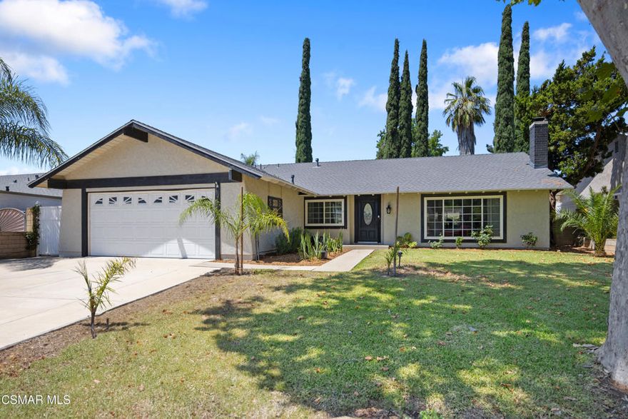 Welcome to 2367 Saint Clair Avenue -- a beautifully renovated single-story home in the heart of East Simi Valley, where comfort meets style in a peaceful neighborhood setting. This 4-bedroom, 2-bathroom residence spans 1,826 sq. ft. of open and inviting living space, thoughtfully designed to make every day feel effortless. This is open concept personified!From the moment you step inside, you'll be greeted by a raised foyer that opens to a light-filled living room with vaulted ceilings, creating a spacious, airy atmosphere perfect for both relaxation and entertaining. The open-concept layout flows seamlessly into the fully updated kitchen, where you'll find brand-new stainless steel appliances, recessed lighting, a large center island, and a cozy eat-in breakfast nook. Whether you're preparing a quick meal or hosting friends, this space is as functional as it is stylish.The home's flexible floor plan offers a serene primary suite, complete with a dual-sink vanity and a private bathroom designed for comfort. Three additional guest bedrooms utilize a completely remodeled hall bathroom. New high-end laminate flooring runs throughout the main living areas, complemented by fresh tile in the bathrooms. Updated plumbing ensures peace of mind, while a recently installed heat pump HVAC system keeps the home comfortable year-round. Heat pump utilizes the solar and does not use natural gas in the winter, so this saves you money two ways. The home also features a whole-home humidifier. This home also has a new roof. Step outside to discover your own private retreat. The private backyard is framed by lush greenery and offers a covered pergola patio, perfect for dining al fresco or unwinding with loved ones while enjoying breathtaking views of the Santa Susana Mountains. Artificial turf makes the yard beautifully green and extremely low maintenance, so you can spend more time enjoying your home and less time on upkeep.Adding even more value, the home's fully owned solar system helps keep energy costs low while supporting an eco-friendly lifestyle. Located in a quiet, friendly neighborhood, 2367 Saint Clair Avenue is just moments from local parks, trails, and outdoor recreation. White Oak Park and the scenic Hummingbird Trail are nearby, offering plenty of opportunities to enjoy the beauty of Simi Valley. Convenient access to shopping, dining, and major commuter routes makes this location ideal for anyone looking for both tranquility and convenience.With its extensive renovations, thoughtful design, and prime location, this home offers the best of California living -- all on one level. Move right in and start creating memories in a space that feels warm, fresh, and truly turn-key.Don't miss the opportunity to make this exceptional East Simi Valley residence yours.#simi #simivalley #venturacounty #cali #socal #conejovalley #moorpark #thousandoaks #simivalleyrealestate #simivalleyrealtor #woodranch #chatsworth #realestate #venturacountyrealestate #venturacountyrealtor #home #homes #homeforsale #realestateforsale #solar