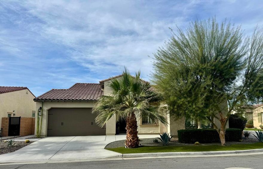 Welcome to Floresta! This beautifully designed unfurnished Anza floorplan offers 3 bedrooms and 2.5 bathrooms in a highly desirable gated community, available for lease January 1st.The home features tile flooring throughout, a 2-car garage plus golf cart space, and quartz countertops. The open-concept kitchen is ideal for entertaining, highlighted by a large center island and a walk-in pantry. Step outside to a low-maintenance backyard with turf and a built-in fire pit, perfect for relaxing or hosting guests.Floresta residents enjoy access to exceptional community amenities, including a grassy common area, resort-style pool and spa, BBQ area, community fire pit, and a clubhouse available for private events.This home offers an ideal blend of privacy, modern construction, and resort-style living in a secure, well-maintained community.Additional photos coming approximately 12/30.Contact us today to schedule a private showing--this home won't last long!