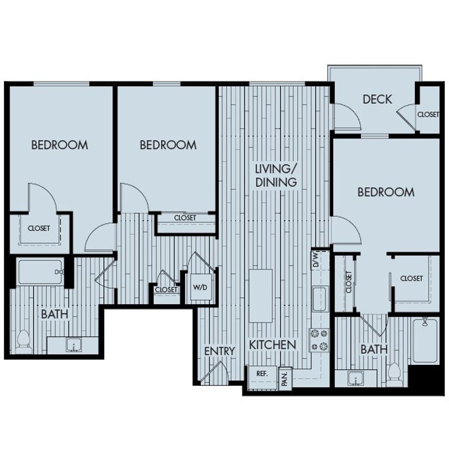 At Symmetry, modern open-style interiors are full of natural light pouring through the oversized windows. Gourmet kitchens are outfitted with designer quartz counters, kitchen islands, stainless steel appliances, European style cabinetry, and front loading washer/dryer. Here, residents enjoy on-site fitness and yoga, as well as an outdoor pool, a sundeck and relaxing spa. Enjoy inventive spaces like The Wheelhouse, part bike shop, part coffee shop, all wrapped up into one dynamic community space; or meet neighbors for a little socialization and inspiration at the Curate DIY art studio. Situated beside Northridge Fashion Center, Symmetry is connected to the best in retail to appeal to every taste and budget, from luxury items to national brands with a host of dining options. Conveniently near CSU Northridge, Metrolink and the 101 and 405 freeways, Symmetry is one of L.A.’s best kept secrets. Symmetry offers studio, one-, two- and three-bedroom apartments and three-bedroom townhomes with two contemporary schemes of interior finishes. PRICES ARE SUBJECT TO CHANGE.