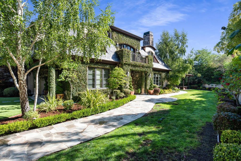 While this home is a true Hillsborough Masterpiece, it is inviting and livable for an active family with everything that makes a home a home. Graciously situated on a private, level, over ¾ acre property, this stunning French-style estate benefits from its new 11 year old construction. Upon entering the double story entry hall with grand staircase the homes lavish interior unfolds with unparalleled designer finishes, Venetian plastered walls and distressed walnut hardwood flooring through out. The massive owner's suite, spa like bath, enviable closet that words cannot describe are truly breathtaking. The custom kitchen has a Viking range, 4 ovens, 2 dishwashers, custom cabinetry and a 10 ft. long marble center island. Plenty of room for the family with 5 bedrooms, 5 baths, office and 800 bottle wine cellar. Gated grounds with fire pit, pool with shallow shelf, spa, putting green, outdoor kitchen and regulation bocce ball court with night lighting. Wifi enabled, 7access pts fiber run!