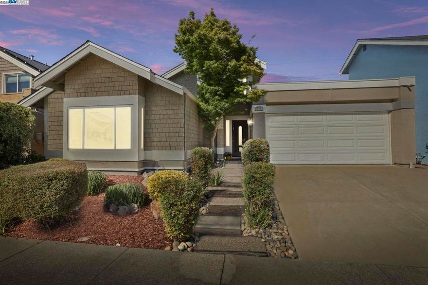 Welcome to your dream home in the desirable Daybreak Community! This 3-bed, 2-bath, 1,415 sq ft home offers comfort and style on a 3,920 sq ft lot. The open living/dining area features high ceilings and large windows that fill the space with natural light—perfect for relaxing or entertaining.  The updated kitchen is a chef’s delight, which includes quartz-slab countertops, new cabinets, and brand-new appliances, and ample storage. Two generously sized bedrooms and two bathrooms are on the main floor. The primary suite offers inviting bay windows, a large built-in closet, and a walk-in shower.  Enjoy the private backyard with a garden, seating area, and natural grass. A detached bonus room offers space for a home office. Private access to the famous Iron Horse Trail through the backyard which connects you to Downtown Danville and top-rated schools and beyond.  The two-car garage includes an EV charger, brand-new washer/dryer, and extra storage. Community pool access is included!  Top-rated schools nearby: Montevideo Elementary (0.2 mi), Pine Valley Middle (1 mi), and California High (0.4 mi), which are all accessible via the trail. Trader Joe's, Costco, Whole Foods, and Target are just minutes away.  Don’t miss the rare opportunity to own this house!