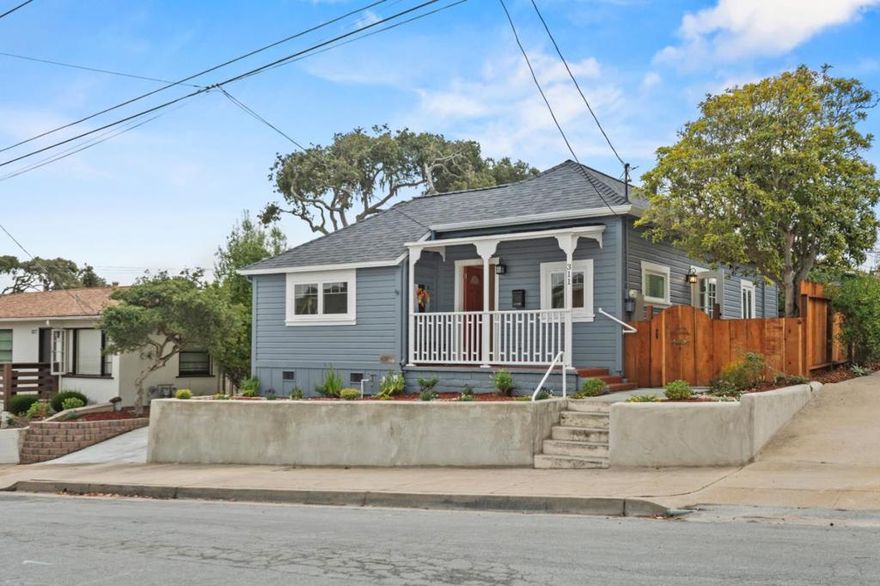Brand new converges with the Pacific Grove of yore. An original 1908 single-story bungalow that has been completely renovated and modernized from head-to-toe and inside and out, everything is new except the bones and its history. With its freshly planted and paved outdoor living space and proximity to Downtown/Lighthouse Avenue, Lovers Point, beached, rec trail and golf, you can take full advantage of everything that the seaside town of Pacific Grove has to offer. The sizable primary suite situated in the back of the house boasts a more than adequate walk-in closet and double-wide shower bathroom. All materials and appliances are of choice quality so you will want for nothing else in your new home, even the detached garage is fully finished with an EV-charging outlet next to the driveway. A home that is truly and completely ready after the key has been turned.