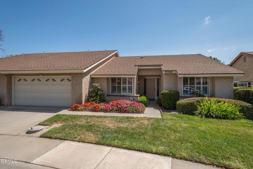 Beautifully Upgraded Valencia Model -- 2 Bed | 2 Bath | 1,667 Sq. Ft. | 2-Car Garage | End UnitWelcome to one of Leisure Village's most sought-after floor plans -- the spacious Valencia Model -- ideally situated on a peaceful cul-de-sac in this vibrant 55+ community.This beautifully upgraded home features smooth ceilings, fresh paint, and new luxury vinyl plank flooring with plush carpet in the bedrooms -- all ready for you to move right in! The open-concept living area boasts vaulted ceilings and an abundance of natural light, while the sunny patio offers serene mountain views and a perfect spot for morning coffee or evening relaxation.The kitchen was tastefully updated in the past with light wood cabinetry, Corian countertops, and newer stainless-steel appliances. The smart single-level layout includes two spacious bedrooms, two bathrooms, and a 2-car garage with direct access for easy living. Separate laundry room too. Pet lovers will appreciate the convenient access to the community's main walkways--ideal for dog walks and friendly chats with neighbors.Additional highlights include an updated HVAC system for peace of mind, a new water heater installed in 2025, and included appliances (refrigerator, washer, and dryer).Experience the best of Ventura County's premier senior living community, where you can enjoy golf, fitness, swimming, clubs, and a welcoming lifestyle surrounded by scenic beauty and friendly neighbors.