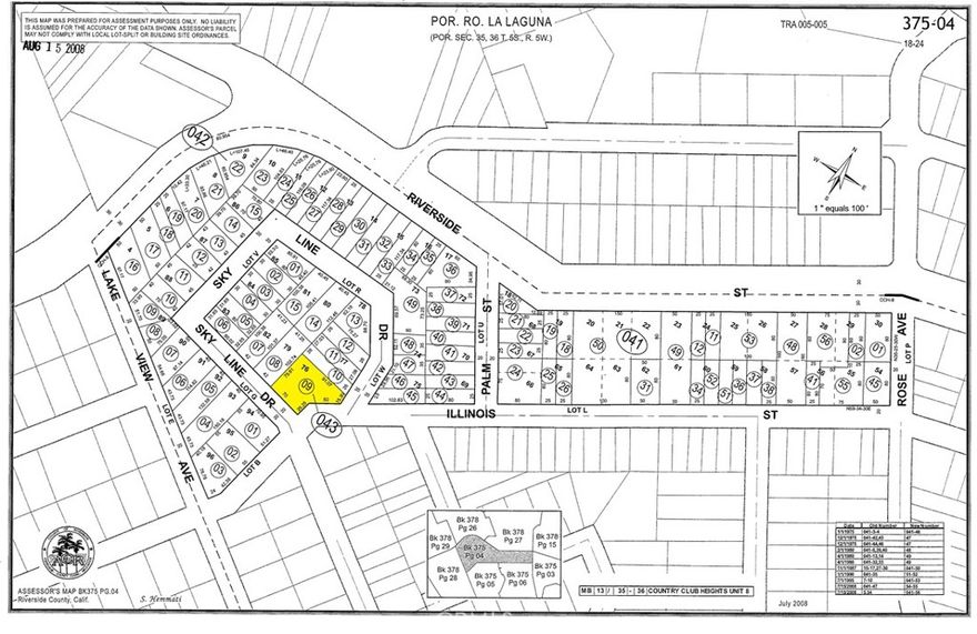 Discover the potential of this 0.16-acre parcel on Skyline Drive in Lake Elsinore, where natural beauty and convenience come together. Set against rolling hills with impressive views of the surrounding landscape, this property offers an excellent opportunity to create a custom home in one of the area’s most scenic residential pockets. According to the Assessor, this parcel is designated as a residential lot; however, buyers are encouraged to verify zoning, allowable uses, and all development requirements directly with the City Planning Department. The location combines a quiet, elevated setting with close proximity to shopping, dining, schools, and outdoor recreation, including the lake and nearby trails. Whether you're looking to build now or hold for future development, this lot provides a promising foothold in a growing and highly desirable community. Don't miss the chance to secure a quality piece of Lake Elsinore real estate. ****No soils reports, surveys, etc., have been done. Buyer and buyer's agent to verify all information with the city or county for allowable uses and requirements  and rely on their own investigations. **Buyer responsible for checking zoning, utilities, permits and exact property boundaries. ****