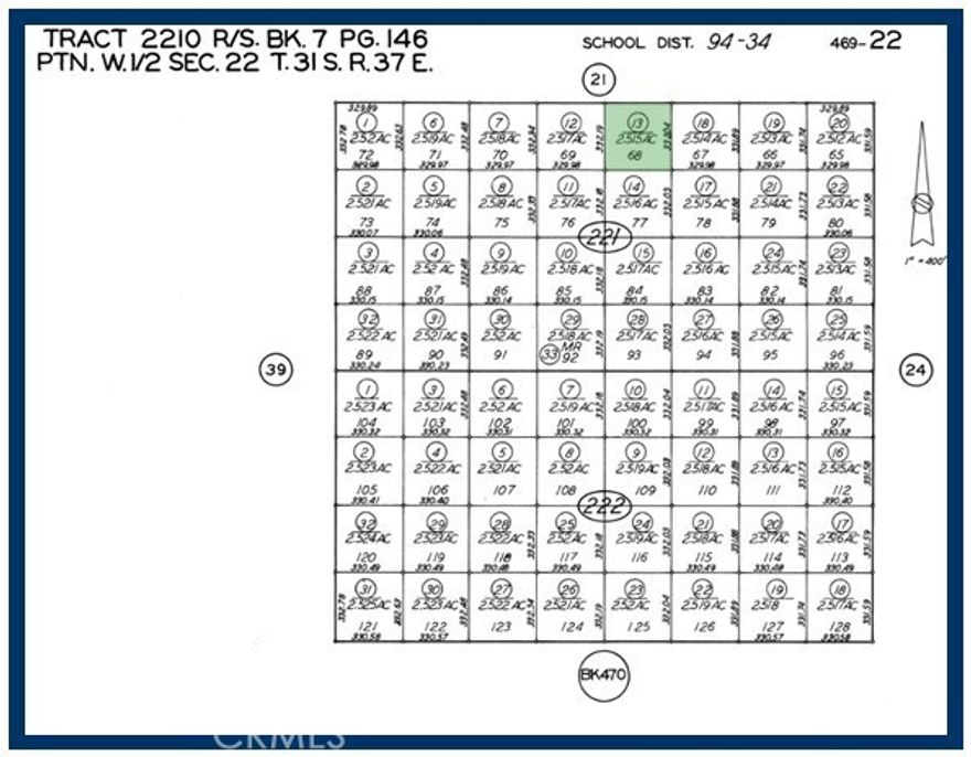 Financing Available! 2.5 Acres (APN: 469-221-13-006) GPS: 35.220432, -117.998854 This 2± acres is located northeast of Mojave and north of California City, CA in Kern County. The Seller is offering financing with $5,000 down, a First Trust Deed of $7,950 at 8% interest for 2 years, monthly payments of $359.56.  According to Kern County the property is zoned PL-RS-MH. According to the county:
    PL Platted Lands, the PL district provides for residential uses and other activities compatible with the area. Further subdivision is prohibited.
    RS Residential Suburban, the RS district provides primarily for a residential home, once a home is established the keeping of animals is permitted, such as breeding, raising and keeping of poultry, birds, rabbits, chinchillas, fish, frogs or bees for the domestic use of the resident/occupant of the lot. Keeping of cattle, sheep, goats, horses, donkeys, mules or hogs owned by the resident/occupant of the lot, provided any combination of such animals on any one (1) lot shall be limited to one (1) adult animal for every one-quarter (¼) acre.
    MH Mobilehome, the MH district provides for the installation of mobile homes (30 years or newer) with or without foundations.
Any interested buyers should speak with the county to verify this information and obtain further specifics regarding their intended use.