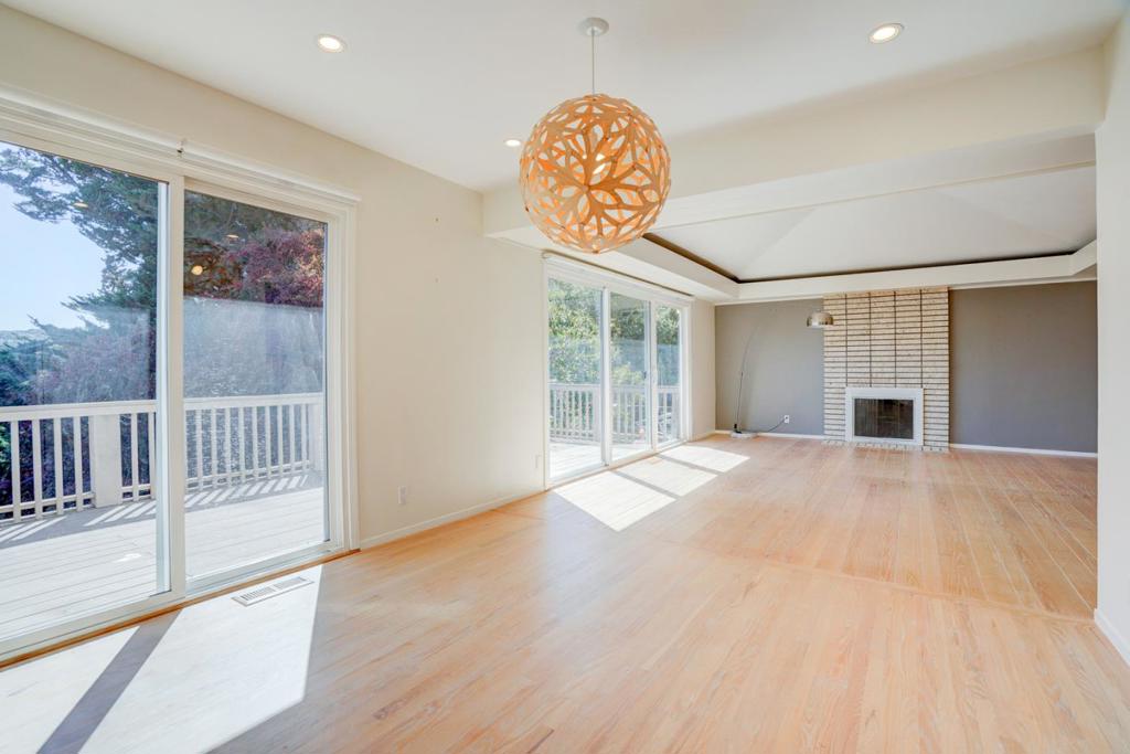 * Large updated family home in Millbrae quiet neighborhood in a one-way street * 4b 3b upstairs plus large family room downstairs * Open floor plan with vaulted ceiling living room, sunny dining room, and modern kitchen looking towards the golf course * Hardwood floor through out, recessed ceiling light and designer lighting fixtures * Kitchen has Thermador oven, cooktop, and dishwasher, built-in microwave, counter depth fridge, all stainless steel top of the line appliances * European cabinets with recessed lights and concealed outlets * Updated bathrooms with Grohe faucets, Toto toilets, Duavit vanities, sinks and tub, all high-quality fixtures * LG laundry set with lots of storage * Cute curb appeal with low maintenance landscaping * Beautiful golf course view with no neighbors in the back * Super friendly neighbors!