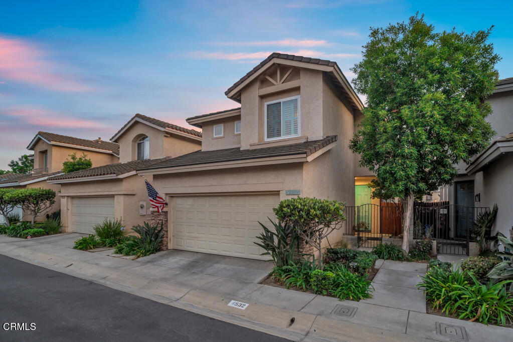 Welcome to 4532 Los Damascos Place, a beautifully maintained two story home in one of Camarillo's most desirable neighborhoods, Mission Oaks. Offering approximately 1,825 square feet of bright and inviting living space, this residence features three spacious bedrooms and two and a half bathrooms, providing plenty of room to live and grow. The open concept design blends the living and dining areas seamlessly, highlighted by a warm fireplace that creates the perfect gathering spot. The kitchen is designed for both everyday living and entertaining, with abundant cabinetry and generous counter space. Upstairs, the bedrooms provide comfort and privacy, including a well appointed primary suite. The home also includes a convenient attached two car garage. Residents of Mission Oaks enjoy access to resort style amenities such as sparkling lap pools, a relaxing spa, a clubhouse, playgrounds and available RV parking. Perfectly situated near parks, shopping and top rated schools, this home offers the ideal balance of modern comfort and community living.