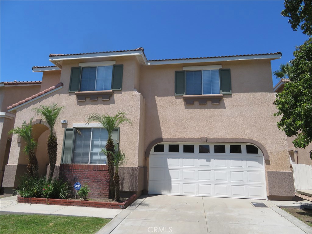 Located in the gated community of Village of Independence, this spacious 2-story, 1.977 sq.ft. home features an open floor plan with living room with fireplace, dining area, and kitchen with breakfast counters and pantry. There's office downstairs which can be converted to another bedroom. Upstairs has large primary bedroom with 2 walk-in closets, additional 2 bedrooms, 2 baths, and laundry room with washer and dryer hookups. 2-car attached garage. Combination of laminate, tile and carpet flooring. Great location close to shopping including Victoria Gardens, schools, and parks. Easy access to 15 and 210 freeways. Small pets will be considered with pet deposit and insurance. The rent includes gardener.