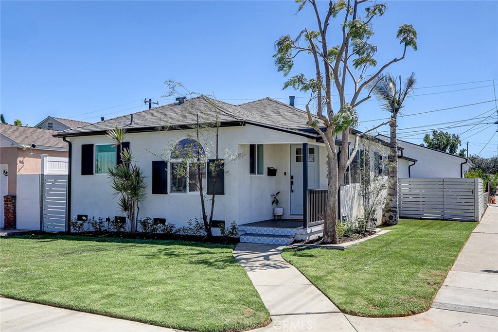 A truly one of a kind offering in the desirable Wiseburn neighborhood that includes a newly remodeled 3 bed/2 bath plus office home on a corner lot PLUS a new construction 3 bed/2 bath detached home on Shoup Ave. Each home has their own private entrance, enclosed yard space, and lives completely separate from one another. This property presents endless options for both the owner user or 1031 exchange investor: a unique opportunity to live in one house while having the other pay your mortgage, live in one house and use the other for guests/visitors, or have two turnkey prime Wiseburn rental properties that regularly rent for $9-10k per month. The front house on 133rd has great curb appeal on the corner with a large grass front yard, brand new turf backyard, and tons of natural light. Open the front door and you're greeted with an open floor plan featuring a large great room that includes features an open kitchen, living, and dining space. All new recessed lighting, flooring and windows throughout give this home tons of light. Designer kitchen with carrara marble counters, new cabinets, floating shelves, handmade backsplash tile, bar seating, and brand new stainless appliances. Two large guest bedrooms share a freshly designed hall bathroom with a tub and glass enclosure. Down the hall you will find the Primary bedroom suite with its own bathroom, laundry, a huge walk in closet, high ceilings, a skylight, and doors that open up to a separate office area/bonus room. Other notable upgrades include new gutters, exterior shutters, new stucco, new paint, a Ring doorbell, and a new heater. The newly constructed back house on Shoup Avenue is currently rented for $4,500 per month and was recently built from the ground up. Open the front door to soaring vaulted ceilings and a wide open floor plan. Two spacious guest bedrooms share a hall bath while the massive primary suite has vaulted ceilings, a walk in closet, and large bathroom with dual sinks. Other notable features include central AC and solar to save on the electric bill. A+ location in a quiet neighborhood within walking distance to parks, shopping, and award winning Wiseburn schools.