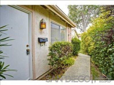 Fantastic location single story 3 bedroom, 2 bath Town home style in the amenity rich and pedestrian friendly, quiet and safe environment of Genessee Highlands. Centrally located in the Golden triangle UTC. Short walk from shuttle to UCSD and San Diego bus lines. End unit-no one above you. Private fenced patio, grass walkways surrounding the unit. In unit laundry, shared garage parking, refrigerator, Stove/Oven, dishwasher. Also included in the rent is water and trash collection. Mall & restaurants!