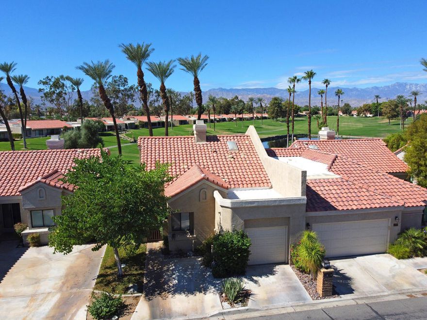 Nestled in the highly sought-after gated community of Palm Desert Resort Country Club, this beautifully upgraded 2-bedroom, 2-bath condo offers a rare opportunity for short-term rentals with Palm Desert city approval--making it an ideal investment or personal getaway. Enjoy breathtaking, unobstructed views of the western and southern mountains across two lush fairways, all from your private patio--perfect for relaxing or entertaining. Inside, the home features, stainless steel appliances, a cozy fireplace, and soaring ceilings that create a bright, airy ambiance. Residents and guests have access to world-class amenities including an 18-hole golf course, sparkling pools, and top-tier pickleball and tennis facilities, all in a vibrant desert setting. This is resort living at its finest.