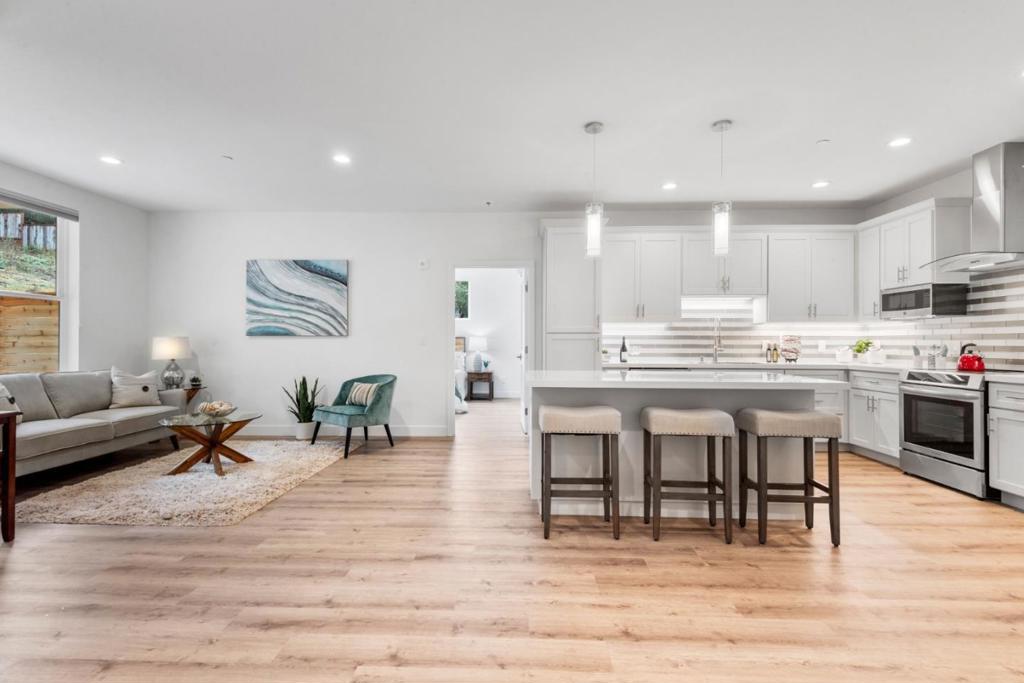 ONLY 2 LEFT !!! 208 is a CORNER END UNIT. 16 SINGLE LEVEL luxury condos with private elevator, clean modern lines and sleek design. These solar powered homes are Eco-friendly and loaded with builder upgrades. Open concept floorplans feature quartz kitchen islands/countertops, high ceilings, plank flooring, Shaker cabinetry and stainless appliances. Spacious primary suites boast giant walk-in closets and elegant bathrooms with walk-in showers, and heated tile floors. Each condo has 2 parking spaces and large storage room. PERFECT COMMUTE LOCATION: 25 minutes to Silicon Valley and 12 minutes to Santa Cruz's finest beaches and world class surf. The Encore is perfect for first time buyers or those looking to downsize and simplify their lifestyle...