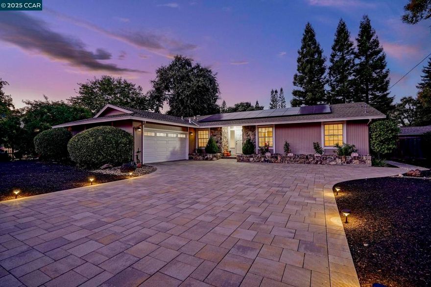 Extensively Upgraded Danville Home with Pool, Solar & Prime Downtown Location! Beautifully transformed Danville home blending modern luxury, energy efficiency, and a prime location just steps from the Iron Horse Trail and minutes to vibrant Downtown. Nearly $350,000 in upgrades inside and out. The stunning chef’s kitchen, remodeled by Blodgett’s Home Improvements, features designer cabinetry, premium finishes, and high-end appliances from Friedman’s. Both baths were fully reimagined with spa-quality materials. Additional updates include new hardwood flooring, Milgard and Andersen dual-pane windows and sliders, a 20-panel owned solar system, new ducting, and attic insulation (2025) for year-round comfort and efficiency. The primary suite offers a serene retreat with a beautifully remodeled bath. With four spacious bedrooms, including one ideal for an office, this home provides flexible living for today’s lifestyle. The private backyard is a resort-style oasis with a sparkling pool, redwood deck, artificial turf, and upgraded fencing and landscaping, perfect for entertaining or relaxing. Exceptional quality, style, and location—this home truly has it all.
