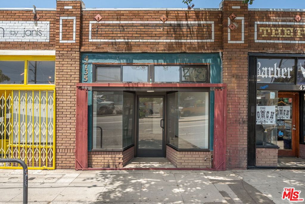 4735 Eagle Rock Boulevard presents a rare opportunity to lease a stylish, street-facing commercial space in one of Northeast LA's most vibrant corridors. Showcasing classic Art Deco style and excellent visibility, this location benefits from constant foot and vehicle traffic along a bustling stretch of Eagle Rock Blvd. The space features two expansive storefront windows, polished concrete floors, a private restroom, and access to a shared outdoor courtyard - offering both form and function for a variety of business types. The classic brick facade includes a prominent signage opportunity for maximum exposure. Perfectly situated just steps from neighborhood favorites like Sprouts Market, Walt's Bar, Max City BBQ, and the newly opened Vidiots theater, this location puts your business at the center of Eagle Rock's cultural and culinary scene. Whether you're opening a boutique, creative office, wellness studio, or gallery, this standout space offers the flexibility and prime visibility to bring your vision to life.