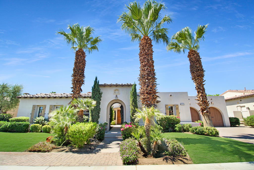 This former model home is upgraded to the MAX! This home has every upgrade imaginable from the SubZero built-in refrigerator, custom designer selected wallcoverings, upgraded cabinets,to the granite slab counters & travertine tile shower surrounds! The private courtyard has a fireplace for outdoor entertaining right next to the Casita! In the back is a beautiful pool & spa to enjoy and an outdoor kitchen with built-in barbeque. This home needs to be seen to really enjoy all the special features that it has. The Community of Griffin Ranch is very active with Special Events for residents and a Clubhouse equipped with a Fitness Center, Junior Olympic-size Swimming Pool plus a splash park, Pickle Ball, Tennis, Bocci Ball. Close to World Class Golf Courses, Coachella Festival Grounds , Shopping and Fine Dining.