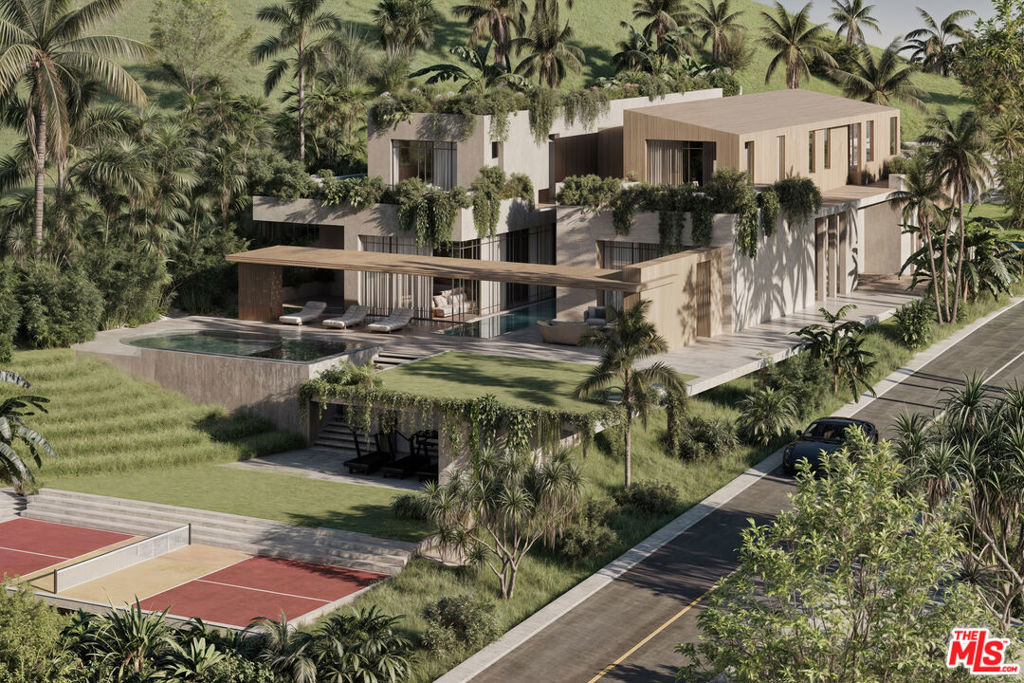 With nearly RTI plans by the esteemed architectural firm XID, 1119 Schuyler Road offers a rare opportunity to create a private paradise in the heart of Beverly Hills. Envisioned as an approximately 7,600 square foot modern masterpiece, the proposed two-story estate includes an attached ADU, cabana, garage, dual pools (a lap pool and a recreation pool), a private pickleball court and more-- offering the ultimate blend of luxury, leisure, and thoughtful design. Nestled on nearly an acre of land, the architecture is thoughtfully conceived to blend seamlessly into the natural surroundings, featuring open, airy interiors, lush outdoor spaces, and tranquil views that deliver the atmosphere of a high-design resort tucked into the hills. Set on one of the city's most secluded and coveted streets, known for its quiet prestige and notable neighbors, this is your chance to build a legacy estate that feels worlds away, yet just minutes from the best of Beverly Hills.