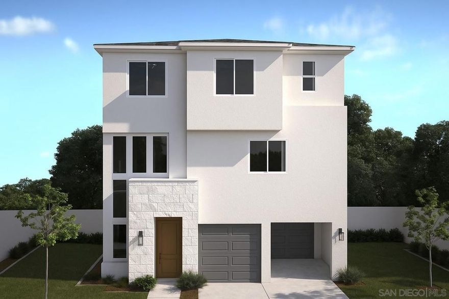 Built in 2024, this contemporary three-story home designed for multigenerational living with a Next Gen suite on the first floor, complete with a separate entrance, living area, kitchenette, washer/Dryer and bedroom. This home is privately located on a cul-de-sac, with a large backyard for entertaining. The kitchen, dining area and Great Room share an open-concept floorplan on the second floor, with access to a covered balcony. Three additional bedrooms are on the third level, including the luxurious owner's suite with access to an outdoor deck. The latest Design Studio upgrades include luxury vinyl plank flooring, upgraded carpet, window coverings, modern kitchen appliances, designer tile backsplash, and quartz countertops. Solar panels, additional solar storage system and EV charging port are installed, providing sufficient electricity supplies.  Great central location with easy access to I-15 and 56 freeways for simplified commutes and getting around. Conveniently close to shopping at Carmel Mountain Ranch, UTC, 4S Ranch, Del Sur, and more. Students will attend schools within the Poway School District.