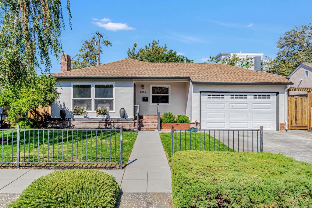 Step inside this wonderfully renovated, single-story home in the desirable & central Rosemary Gardens neighborhood, and immediately feel at home. Large living room front windows bathe the space in natural light. Recessed lighting, paired with stylish LPV floors throughout the home is the perfect blend of modern upgrades & classic appeal. Discover the beautifully remodeled kitchen, featuring all new appliances, cabinets, sink and countertops. Enjoy ample, built-in storage in the kitchen and adjacent dining area. The large, remodeled bathroom is a relaxing oasis with a beautifully tiled shower & soaking tub wet room. The private back yard includes a new lawn, established grape vine, mature avocado, apple, & apricot trees. A generously fruiting lemon tree also resides in the front yard. A large backyard shed provides convenient additional storage. The entire home has been rewired with permits, complete with a new electrical panel. Light rail is a short walk away, as well as nearby access to Hwys 880, 101, & 87. Rosemary Gardens Park, downtown San Jose, and restaurants are all close by. This home perfectly balances comfort and functionality with its blend of renovated features and thoughtful design, ready to welcome you to a vibrant lifestyle in a prime San Jose location.