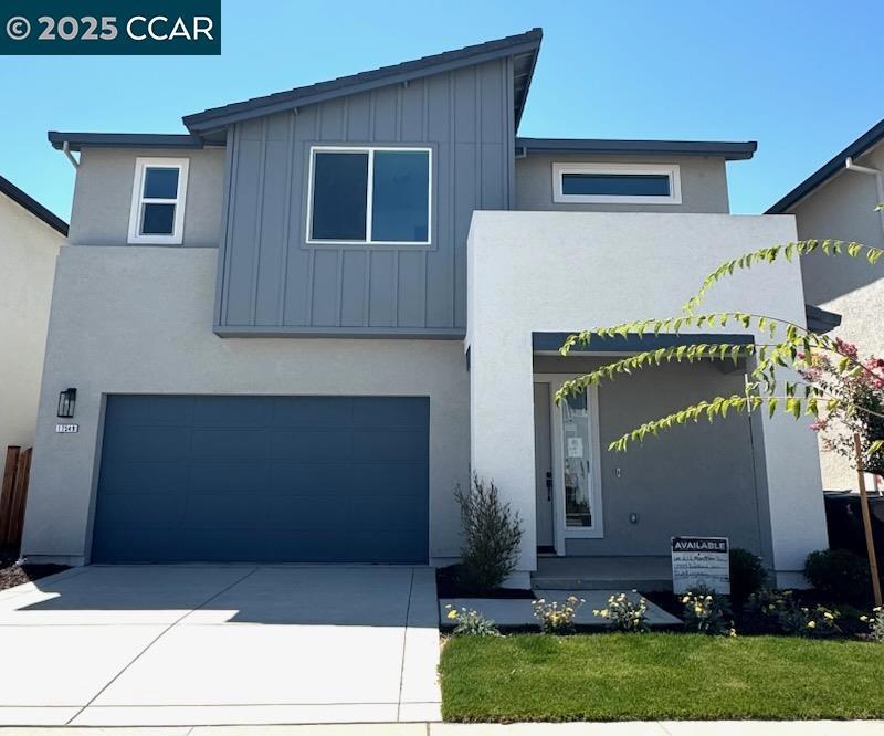 Brand new North East facing 5 bedroom home at Capri is ready for move-in! Home has been highly upgraded with incredible finishes and designer upgrades that include an abundance of beautiful white cabinetry with rick black hardware, California room and view deck from upper loft, added sliders for additional natural light, Stunning counters and backsplashes and more. This exceptional luxury residence is situated with no rear neighbors for added privacy. Additionally, there is a 5th bedroom and full bath on the lower level- perfect for extended family or guests. Home also has a cook's kitchen with large center Island, plenty of cabinets, built-in stainless appliances and large outdoor covered California Room with comfortable backyard for your enjoyment just steps from the lake. The upper level offers spacious bedrooms, laundry, shared bath, loft and sumptuous Primary suite with oversized shower, freestanding soaking tub, walk-in closet. SOLAR and SMART elements are INCLUDED at no charge. Don't delay!