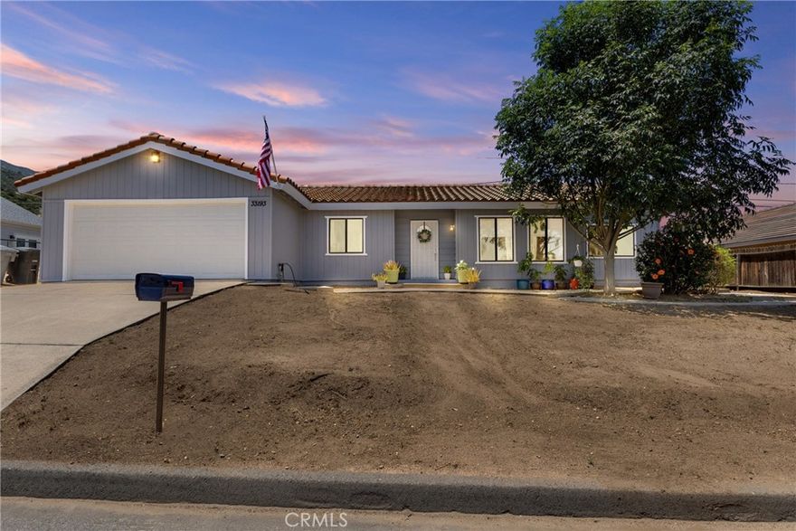 Welcome to this beautifully updated 3-bedroom, 2-bath home located in the heart of Lake Elsinore! Recently refreshed with a modern exterior paint job, this inviting property with great curb appeal and comfortable living, all just minutes from the lake and scenic outdoor activities. Step inside to discover a functional layout with spacious bedrooms, two full bathrooms, and plenty of natural light. The large front yard features a clean slate, ready for your personal landscaping touch, while the generous driveway and attached two car garage offer ample parking and convenience. Enjoy peaceful neighborhood living with the added bonus of being close to shopping, dining, parks, schools, and, of course, the sparkling waters of Lake Elsinore, perfect for boating, fishing, and family fun. Don’t miss this opportunity to own a move-in ready home in one of Southern California’s fastest-growing communities!