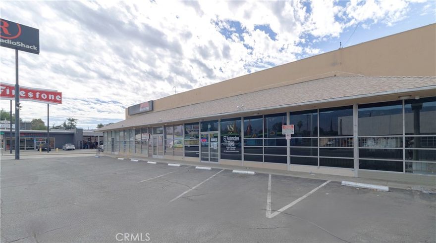 Corner multi tenant retail building approximate 8,162 square feet with ample parking. Large freestanding pylon sign. Surrounding tenants include Firestone, Bank of America, US Bank, Baskin Robbins, St Bernardino Medical Center & easy access to freeways.