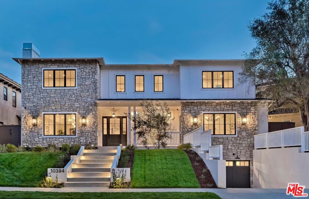 A gorgeous new construction that redefines luxurious California living. Every detail is a work of art. Every feature, designed with care. As warm and inviting as it is elegant and functional, this 6 bedroom/8 bathroom with an unobstructed golf course view is the absolute premier property in Cheviot Hills. An open floor plan with light wood floors and high ceilings, there is a formal living room with fireplace, formal dining room and great room that opens to the beautiful backyard. The bright and sun-dappled kitchen has two marble islands, stainless top-of-the-line appliances, farmhouse sink, a butler's pantry and walk-in pantry for additional storage. Take the elevator or staircase to the level below where you'll find a festive and social gathering space that almost defies description. A stately tavern bar anchors the area and is surrounded by a cozy game room, gym, wine cellar and state-of-the-art screening room, reminiscent of an old-time Hollywood classic theater. Take the elevator to the top floor to find the family's sleeping quarters. Spacious bedrooms, all ensuite with high ceilings and generous closets. The sumptuous Master Bedroom suite has a balcony that overlooks the backyard below, a fireplace, coffee station, attached bathroom and two enormous walk-in his/her closets. Surrounded by lush greenery, the serene backyard offers a lovely swimming pool, hot tub, al fresco dining area and outdoor kitchen. Additional amenities of this 6,972 square foot home include: three-car subterranean parking, laundry chute, ADU that could be used as private office and an unparalleled master craftsmanship that allows every intricate detail and feature to really shine through. A truly remarkable and exquisite estate worthy of your immediate attention!