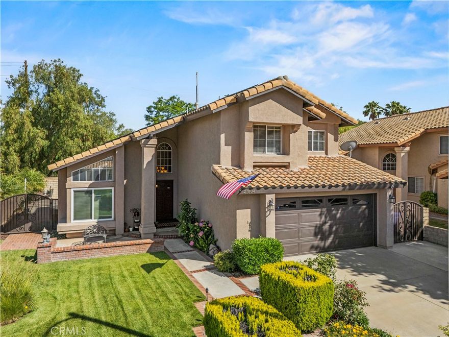 Welcome to North Bluffs in Castaic—a highly desirable neighborhood that radiates pride of ownership and offers the rare bonus of NO HOA and NO Mello-Roos. This beautiful corner-lot home boasts excellent curb appeal, an energy-efficient solar system, and a private backyard retreat with a sparkling pool, spa, and built-in patio cover, perfect for entertaining all summer long. Inside, you'll find a spacious layout with a formal living and dining room, and four generously sized bedrooms upstairs. The extra-wide driveway allows for additional parking or storage, and the home’s prime location is a commuter’s dream with quick access to the freeway. You'll also enjoy close proximity to shopping centers, grocery stores, and your favorite coffee spots—making daily errands a breeze. This is a fantastic opportunity to own a pool home in one of Santa Clarita’s most sought-after communities—don’t miss your chance!