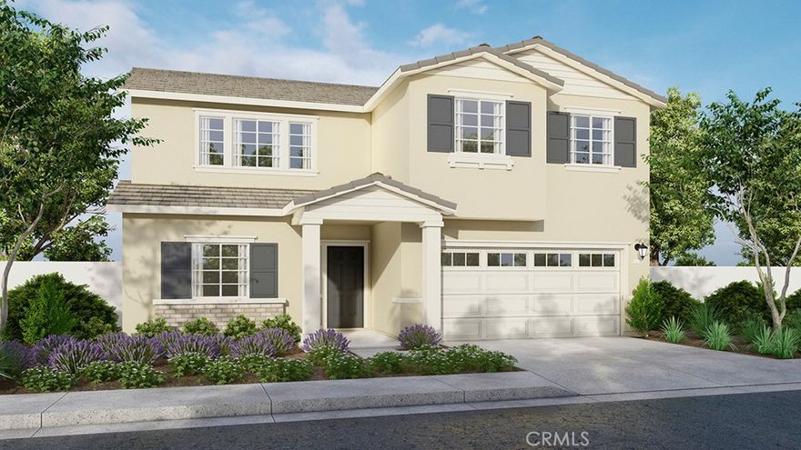 NEW CONSTRUCTION in PERRIS with SOLAR INCLUDED and NO HOA!! This 2,537-square foot California Traditional inspired facade home with an Extra Sized Large Lot of 18,000 sq ft has a wide entryway leading to the great room, dining area and open kitchen that includes crisp white shaker-style cabinetry, an island with a breakfast bar with Bianco Tiza Quartz counter tops, stainless steel appliances and pantry closet. The home has features that include a DOWNSTAIRS primary bedroom with ensuite bathroom, laundry room tucked behind the kitchen, and a secondary guest bedroom and full bathroom! Upstairs you will find three additional bedrooms, a full bathroom and a large BONUS ROOM for entertaining. This home has all the Smart Home features you would expect including an attached 2-car garage that is pre-plumbed for an electric car!  The front yard is fully landscaped and irrigated. The community is close to shopping, parks and direct freeway access to the 215 freeway. This home will be completed in January of 2026.



* No HOA Dues * 

* Solar is Included in the Purchase Price of the Home *

* Extra Large Lot 18,000 Square Feet on a Corner Lot *