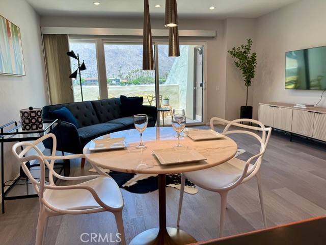 Turn-Key, Fully Furnished One-Bedroom Condo in Prime South Palm Springs.
Welcome to Smoke Tree Racquet Club—an iconic mid-century community designed by renowned architect Hugh Kaptur, perfectly situated in the heart of highly sought-after South Palm Springs. This completely renovated, west-facing upstairs one-bedroom, one-bath condo is turn-key and fully furnished—right down to the linens—making it ideal for a full-time residence, weekend escape, or investment opportunity.
Step into a bright, open-concept living space featuring fresh finishes, stylish decor, new flooring, an upgraded kitchen with modern appliances, and a beautifully updated bathroom. The spacious bedroom offers generous closet space, and the private balcony captures stunning west-facing mountain views and spectacular sunsets.
Enjoy resort-style living with a completely refreshed community pool, spa, tennis and pickleball courts, and lush, manicured grounds. Just steps away, walk to the popular Smoke Tree Plaza for shopping, restaurants, and everyday conveniences—no need for a car.
Move right in and start enjoying the Palm Springs lifestyle with ease and style—this is mid-century living at its best.
Don’t miss out—this is a rare turn-key offering in one of Palm Springs’ most desirable communities.