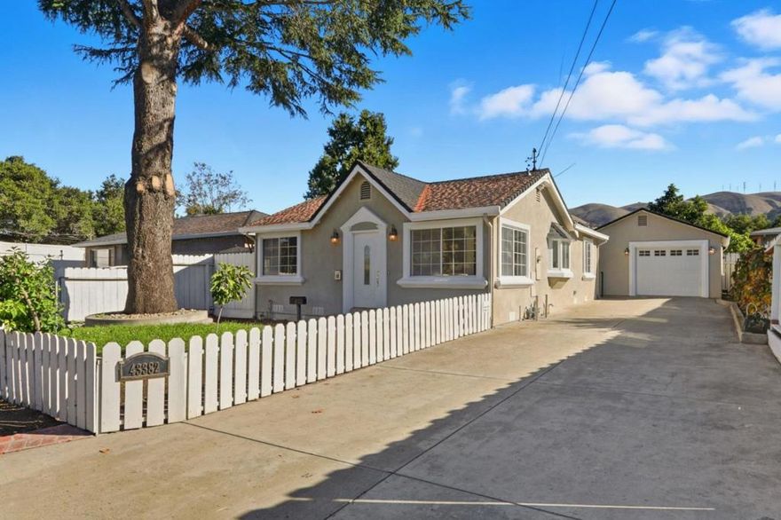 #Top rated MSJ schools # New primary bathroom. Welcome to this cozy home in the highly sought-after Mission San Jose district, renowned for its top-rated schools and family-friendly atmosphere. Conveniently located, it offers easy access to freeway, dining, Mission Peak and commuter routes. Inside, you'll find a beautifully upgraded kitchen with modern cabinetry, quartz countertop, and stainless-steel appliances, perfect for both everyday living and entertaining. The primary bathroom has also been tastefully renovated, featuring a luxurious full-length vanity and a walk-in shower that create a spa-like retreat. A detached garage and an additional 84 sq. ft. accessory structure provide excellent for use as a bedroom or flexible space. The neighborhood is continually improving, with many new community projects underway to enhance its charm and livability. This home not only delivers comfort and style but also offers lasting value in one of Fremont's most desirable neighborhoods.