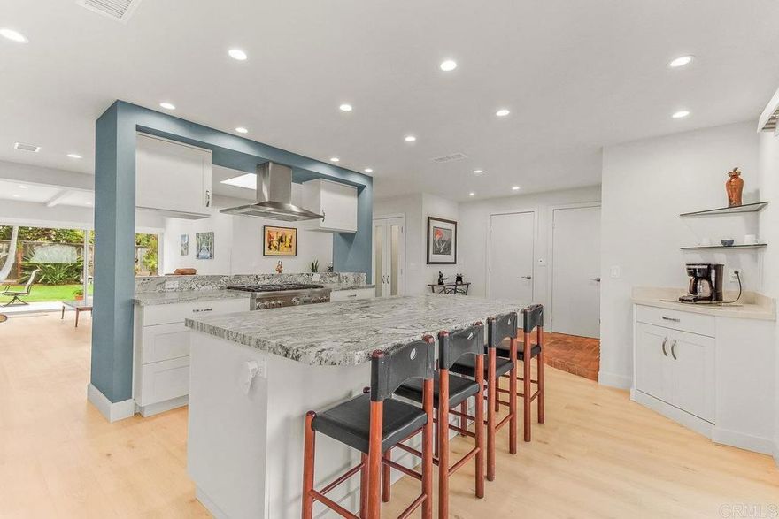 Location - Location! Ideal single level furnished home in Del Mar.  Beautifully upgraded open kitchen, boasting top-of-the-line appliances, quartz countertops with an eat-in counter for casual dining options.  The adjoining living/dining area creates a seamless flow, perfect for entertainment in mind.  The patio leading to the tropical backyard enhances the indoor-outdoor living experience providing additional space for relaxation and enjoyment. The home includes 3 bedrooms and 2 baths.  Washer/dryer, internet and gardener included. Home is Fully Furnished with kitchen ware and linens.  1 car attached garage.  Available Dec 1,2025 - May 31, 2026.   A minimum 4 month lease term is required. 1 Dog/2 cats ok with additional pet deposit of $500 dog, $300 per cat.