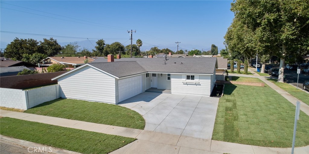 Remodeled single story La Puente home. New kitchen cabinets, quartz countertops, and tile backsplash. Luxury vinyl plank flooring throughout. Tiled fireplace in living room. Separate den for family gatherings. New tiled shower with glass doors in and vanity in hallway bathroom Lighting and ceiling fans. Central air and heat. Primary bedroom has full bath with tile. Two car garage with epoxy floor. Private landscaped backyard from entertaining . Appliances include stove, dishwasher, and microwave. Close to shopping, restaurants, 605/10/60 freeways