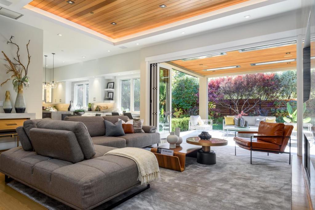 Home for the Holidays! Prime West Menlo Park, newer Contemporary 3 level home with craftsmanship and finishes of the highest quality. High ceilings throughout, light and bright with natural light. Open floor plan with gourmet kitchen and great room including fully stacking glass doors to an outdoor heated patio with a beautifully landscaped yard. A lower level huge recreation/media room, fitness center, and wine cellar. 6 bedrooms are arranged over three levels-one main and lower level bedroom and 4 upstairs bedrooms. Beautiful hardwood floors on all levels. Master suite with luxurious bath including soaking tub and a walk-in shower. Upstairs & lower level laundry rooms. Brilliant lighting throughout, vacuum system and much more. Excellent A+ location near downtown amenities, Award winning schools: Oak /Knoll Elem., Hillview Middle & Menlo Atherton High. Nearby to commute routes HWY 280 and HWY 101, Cal Train, Stanford University.