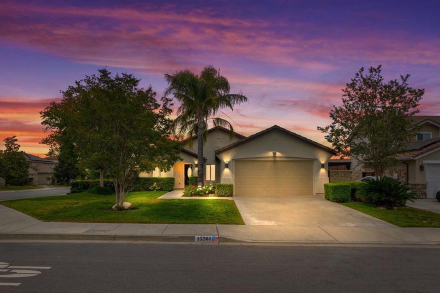 Welcome to this beautifully renovated home in North Fontana's desirable California Landings neighborhood. Enjoy a prime location near parks, shopping, and top-rated schools in the Etiwanda School District.Step inside to find a model-like interior featuring a new kitchen with quartz counters, custom bathrooms, French Oak laminate floors, and new doors throughout. The family room boasts a custom entertainment area complete with new cabinets, quartz top, and a wood slat wall, creating a stylish focal point for gatherings.This spacious home features 4 bedrooms and 2 bathrooms, ideal for comfortable family living. Situated on a large pool-sized lot, there's ample space for outdoor enjoyment and entertaining.With fresh paint inside and out, custom wood wall paneling, recessed lighting, and a spacious corner lot with a block wall, this home is move-in ready and offers fantastic curb appeal. Don't miss out - check it out and make an offer!
