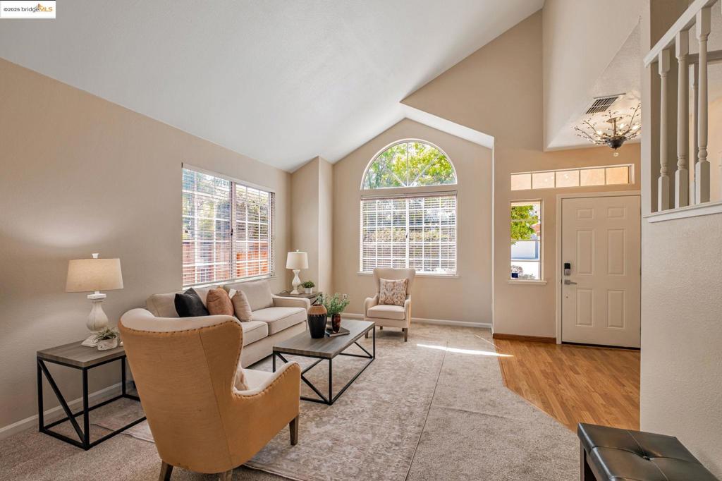 Open House: 11am - 3pm, Sunday 9/14! This charming home, freshly painted in a warm and inviting neutral palette, is full of charm & move in ready. Inside you’ll find a desirable floor plan with a full bedroom and half bath on the main level—perfect for guests, multigenerational living, or a home office. Vaulted ceilings create a voluminous feel in the combined living and dining room, filling the space with light and possibility. Upstairs, the generous primary suite is your private retreat, offering comfort and space to unwind. Step outside to a large backyard with endless potential—imagine barbecues, gatherings, or even your future pool oasis! Outside boasts an extended driveway for spacious parking & a larger, very private front yard. Ideally located just around the block from Vintage Elementary School, Oakley City Center, and fantastic restaurants, this home combines convenience with lifestyle. Big Break Regional Shoreline is just minutes away offering stunning waterfront views, walking and biking trails, fishing, kayaking, and a visitor center with hands-on exhibits about Delta wildlife. Whether you’re hosting, relaxing, or exploring Oakley, this property checks all the boxes. Don’t miss your chance to make it yours!