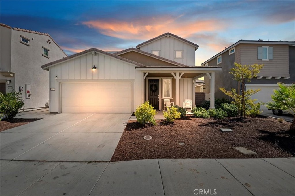 Lake Elsinore Beauty!!This home will impress your buyer's, home is very energy efficient, open floor plan, 3 bedroom, 2 1/2 baths, West facing, with big nice front porch to watch beautiful sunsets over the mountains. 1688 Sq/Ft, spacious family room accented with wainscoting, island kitchen, quartz counters, new stainless steel appliances & sink, white shaker cabinets, under cabinet accent lights, walk-in pantry, custom drapes, luxury vinyl plank floor throughout, vaulted ceiling and His n Hers walk-in closets in master bedroom, step in shower, alluma-wood combo lattice/covered patio cover, 2 fans, artificial grass, tankless water heater, mountain views, 2 car garage, 2 custom wrought iron gates, leased solar, built in 2021. Summerly offer many amenities, community walking & bike paths, 2 pools, kiddie pool, spa, outdoor fireplace, fire pit, picnic areas, clubhouse, cabana's, splash pad, BBQ's, playground, basketball court and walking distance to Lake Elsinore Storm Stadium and Lake. No need to go anywhere like being on vacation all the time! Make this gorgeous home yours!!