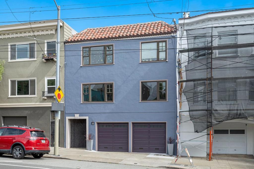 Steps to everything Noe Valley has to offer!  24th Street Shops, cafes, and restaurants, w/ a 95 WalkScore, this modern 2BR flat has it all!  Handsome, mid-century building welcomes you into a light filled, open floor plan.  Living, dining and kitchen spaces flow together surrounded by windows.  Professional updated kitchen with newer cabinets, stainless appliances, quartz countertops, ceramic tile backsplash, a breakfast bar, and plenty of work and storage space.  The spacious living room is bathed in natural light.  There are two generous bedrooms and a full tiled bath.  Expansive, verdant, and colorful shared backyard with deck and lawn spaces surrounded by mature landscaping.  Exclusive use washer and dryer in the garage.  Newly finished warm wood floors.  New roof (2024).  Deeded side-by-side garage parking.  Steps to Saru Sushi, tech shuttles, the J, BART, and other major MUNI lines.  Minutes to 280/101 freeways and SFO.  Stroll the Saturday farmers market!  Enjoy Noe Valley's bustling community!  43% TIC ownership in 3-unit building.