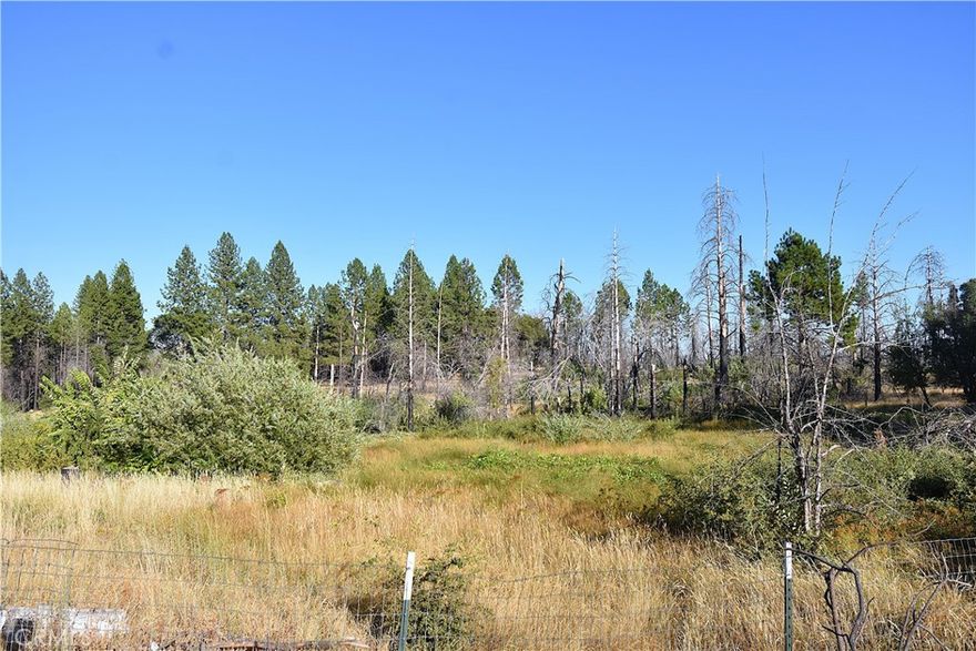 Take a look at this beautiful piece of land in Berry Creek.  At just under 6 acres, it offers plenty of useable acreage.  The lower end of the property stays green year-round from an underground spring. There is a well and electricity is located at the edge of the property.  The property is fenced and gated.  If you are looking for your next property in the quiet mountain community like Berry Creek, this property could be the one for you!