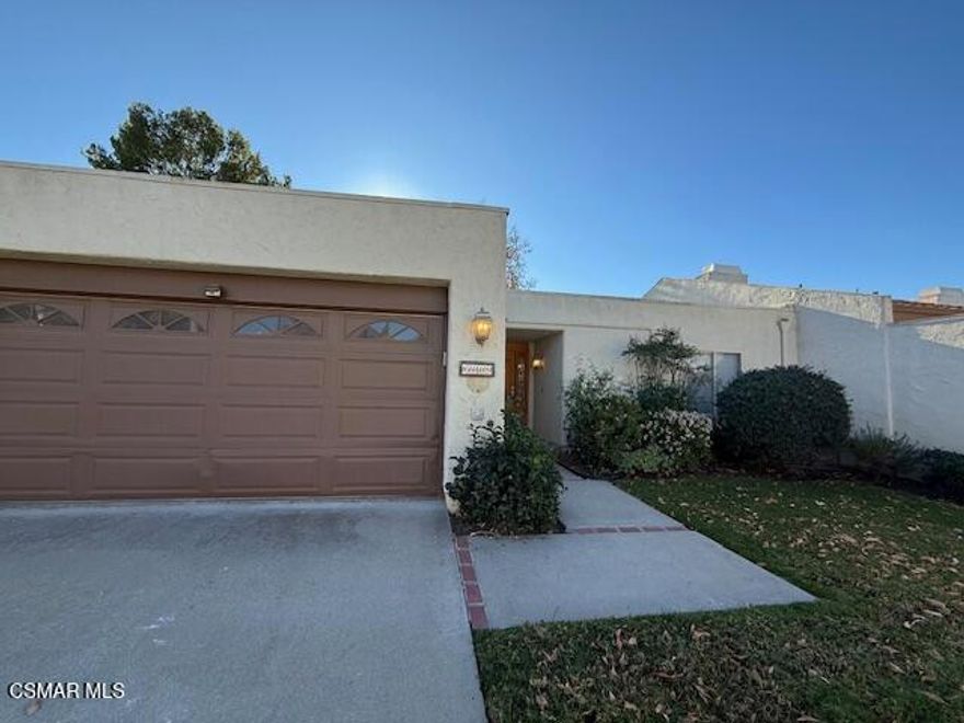 Recently renovated spacious single story home spanning more than 1700 SF with two bedrooms, a flex space for a home office, dining area, family room and views of the lush greenbelt.  Renovations include a NEW kitchen with beautiful white cabinetry, quartz counters; farmhouse sink and black accent fixtures; and NEW contemporary flooring throughout. The primary bedroom has direct access to the spacious patio with views of the beautifully landscaped common area.  The ensuite primary bath has dual sinks, a remodeled shower with a bench accented by a mosaic floor and sleek walls and walk-in closet with organizers.  Vaulted ceilings, recessed lighting and soothing Koi pond along with a two car direct access garage, indoor laundry and tons of storage add to the appeal of this​​‌​​​​‌​​‌‌​​‌​​​‌‌​​​‌​​‌‌​​​‌​‌​​​‌‌​ home!