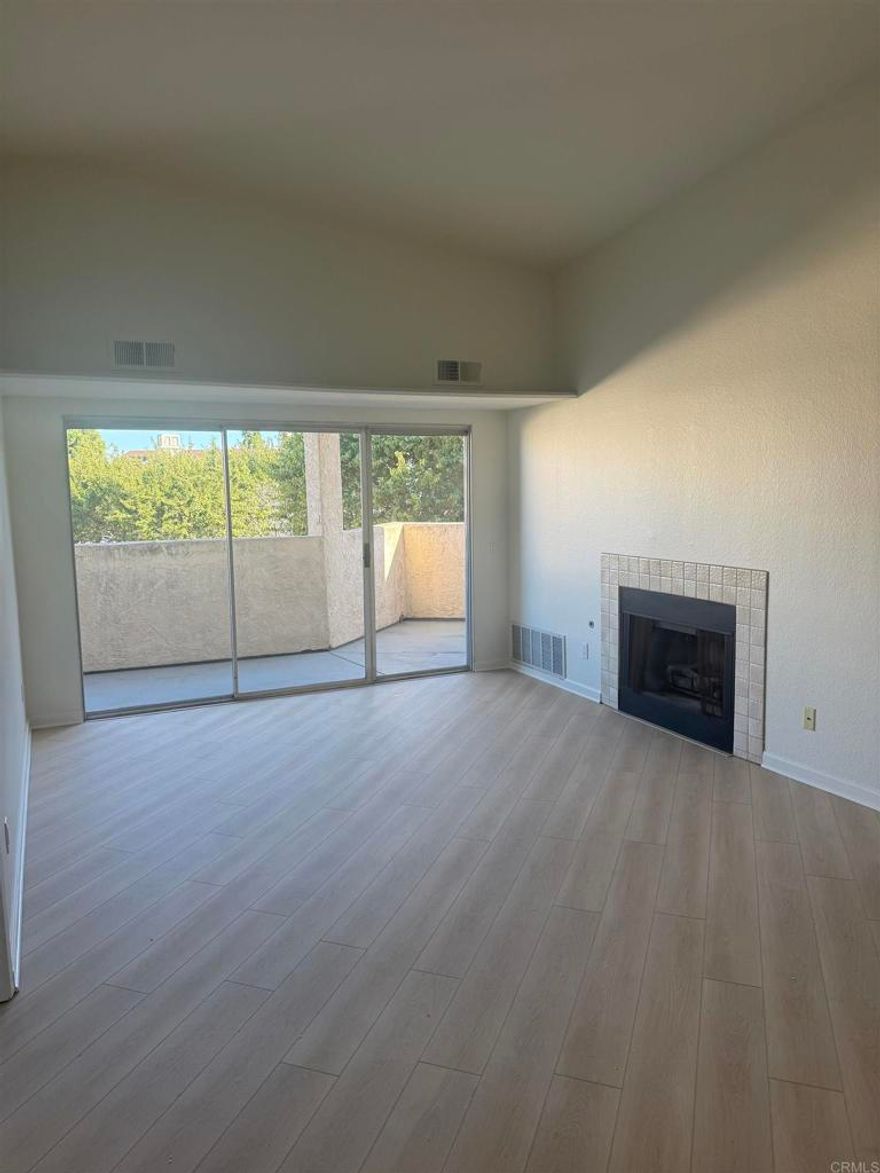 Spacious TOP FLOOR 2-bedroom, 2-bath condo available in the desirable City Scene community of Mission Valley. This unfurnished upper-level unit offers an open floor plan with abundant natural light, and a private balcony with access from all rooms. The living area features a fireplace and flows seamlessly into the dining space and kitchen, which includes appliances and ample storage. The primary suite offers dual closets and an ensuite bath. A second full bedroom and bath provide an ideal setup for roommates, guests, or a home office. Additional features include in-unit washer/dryer, central A/C, and a two car tandem garage. Community amenities include a pool, spa, fitness center, and well-maintained landscaped grounds. Prime Mission Valley location just minutes from Fashion Valley, USD, Mission Bay, Downtown, and major freeways. Available now. No furniture included.