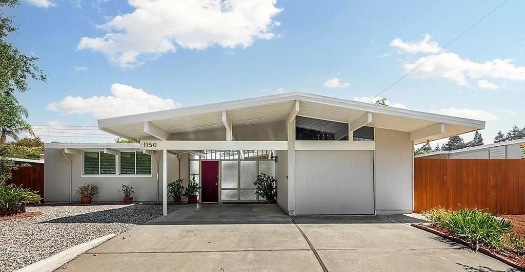 Well maintained mid-century Atrium Eichler in one of the best neighborhood of Sunnyvale. Great and flexible floor plan. The living areas offer floor to ceiling windows, which create an abundance of natural light. 3 large insulated skylights let natural light into the 2 bathrooms and hallway. Slate floor tiles throughout the entire floor plan. The kitchen has updated appliances and opens towards a family-room. The living-room has a wood burning fireplace and opens to the atrium. The master suite has a walk-in closet and opens towards the newly landscaped backyard. The side yard on the right can accommodate a small boat or RV through the expanded side gate. The roof is 6 years old and it is comprised of energy efficient foam. Close to the Fairbrae Swim & Racquet Club on Sheraton Dr. Great neighborhood schools and located close to convenient amenities like Shopping Centers, gym, cafes and freeways
