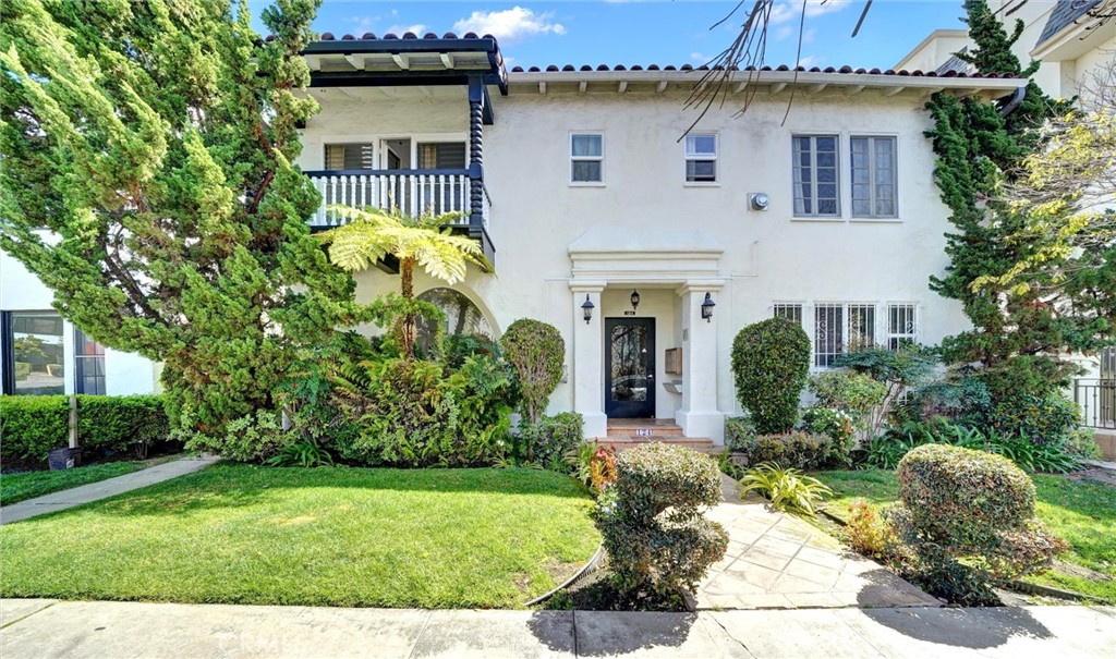 Gorgeous remodeled unit brimming with Old world charm Spanish style 1-Bedroom, 1-Bathroom, 750sf apartment for lease in Beverly Hills. This second floor quiet back corner unit exudes warmth and character with high beamed ceilings, arched doorways, enchanting bamboo hardwood floors and vintage details throughout. Spacious large living area with recessed lighting, lots of windows and an infusion of natural light and decorative fireplace create a welcoming ambiance and opens to the charming dining area. A window AC unit is included for your additional comfort. Beautiful stunning remodeled kitchen with quartz countertops, large stainless steel sink, plentiful soft-closing white shaker cabinetry offers a perfect blend of elegance and modern comfort. A complete suite of stainless-steel kitchen appliances are included such as the refrigerator, stove, dishwasher and built-in microwave. Spacious bedroom offers a tranquil retreat with ceiling fan and ample closet space. Just outside the bedroom, a hallway lined with built-in vintage drawers and a charming vanity alcove provides additional storage and the perfect spot for a home workspace or dressing area. The well-appointed remodeled bathroom offers a shower over tub and beautiful use of tiled walls & floors. 1 compact car parking garage included. Common laundry and charming common back patio. All utilities included such as electricity, water, gas and trash removal for additional monthly savings. This classic beauty offers a blend of vintage elegance and desirable tasteful modern amenities. A perfect home for those who appreciate architectural beauty and a sought-after Beverly Hills lifestyle with access to world-class shopping, dining and entertainment. Just moments away to Rodeo Drive, Beverly Drive and Wilshire Blvd. Don’t miss out on this rare leasing opportunity!