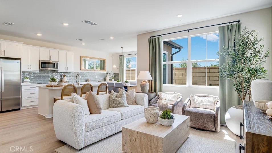 NEW CONSTRUCTION! This new two-story home is host to a spacious and flexible open-concept layout on the first floor where the kitchen, living and dining areas meet. On the second floor, a versatile loft is easily accessible from two bedrooms and a lavish owner’s suite at the back of the home, complete with a full bathroom and walk-in closet.
Luxe offers new single-family homes for sale at the Nuvo Parkside masterplan, now selling i in Ontario, CA. Residents will enjoy onsite amenities, including a clubhouse, BBQ area and gated access points. A future Great Park and Sports Arena are planned to be built near the community, offering endless entertainment opportunities. Enjoy an array of shopping and dining options at nearby Ontario Mills Mall, or catch a live concert at the Toyota Arena. Easily plan trips or vacations with convenient proximity to the Ontario Airport.