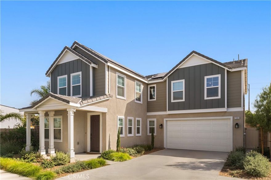 Welcome to 2681 E Towhee St, Ontario, CA 91761, a stunning modern home nestled in the highly desirable Ontario Ranch community. The New House was built in 2024 has a huge backyard for sale!! The selling price is way below the market value! This beautifully maintained residence features an open-concept floor plan with updated flooring throughout the main living areas and plush carpet in all bedrooms and upstairs spaces. The gourmet kitchen boasts a large center island, quartz countertops, and stainless-steel appliances—perfect for family gatherings and entertaining. With multiple bedrooms, including a luxurious primary suite with a walk-in closet and spa-inspired bath, plus a versatile loft or office space, this home offers both comfort and functionality for today’s lifestyle. Set on a generous 5,107 sq. ft. lot, this property showcases a large backyard ideal for outdoor living, gardening, or future enhancements like a patio or play area. The solar system is fully paid off, ensuring long-term energy savings and sustainability. Additional highlights include low property taxes, energy-efficient features, and a prime location close to top-rated schools, shopping, dining, and major freeways (15, 60, and 91). Move-in ready and designed for modern living, this home delivers the perfect balance of elegance, comfort, and value in one of Ontario’s most sought-after neighborhoods.