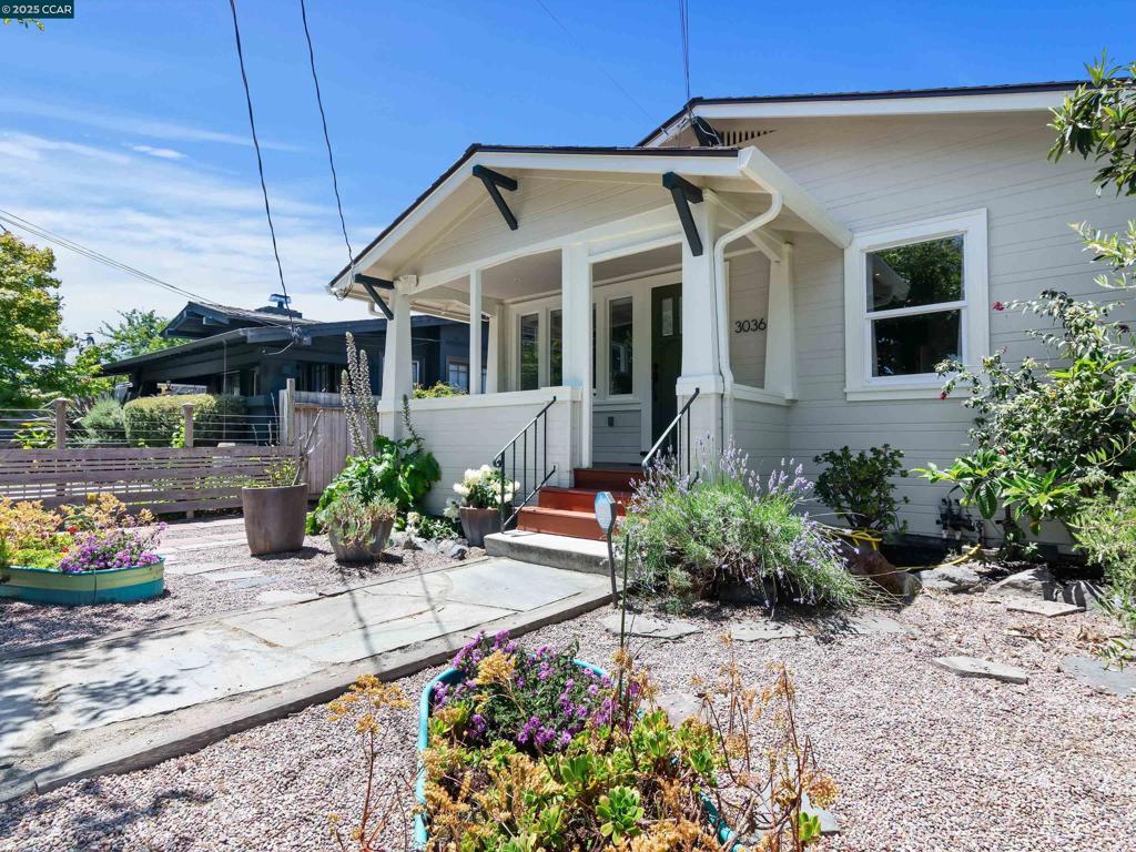 Open Houses this Saturday/Sunday, 1pm to 4pm, June 21st and 22nd. Located on a charming tree lined street, this beautifully updated craftsman style home offers timeless character with modern upgrades. The main home features two bright bedrooms, updated bathroom, and an open-concept living-dining-kitchen area. Light and bright throughout with many windows and recessed lighting. The detached rear casita/ADU offers flexible living space with a full bath, walk-in shower, and a kitchenette. Perfect for renting, creative pursuits, guest space, or a home office. Enjoy outdoor living on the inviting front porch, spacious decking, and in the lush, mature garden with loquat, grapes, and other fruiting trees. This unique property offers versatility and the best of California indoor-outdoor living. A truly special place to call home!